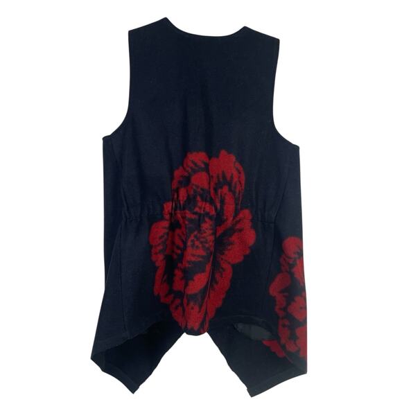 Democracy Women Wool Blend Floral Vest Size Small Boho Artsy Western Ranch Retro - Picture 4 of 8